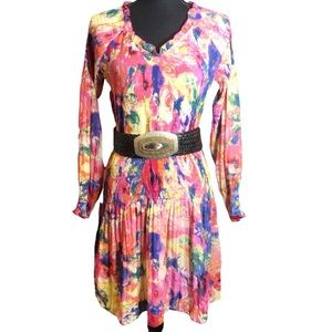 Rossi Roma Floral Crinkle Dress made in Italy